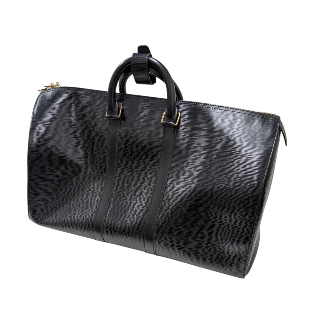 LOUIS Vuitton Epi Keepall Noir Black Boston Bag Vuitton